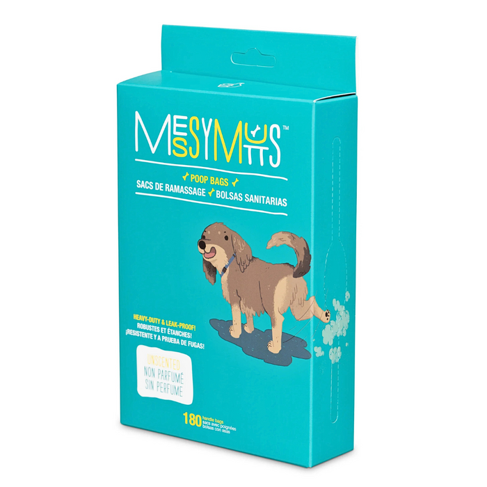 BioRecycle™ Poop Bags, Easy to Tie Up Handles - 180 Bags
