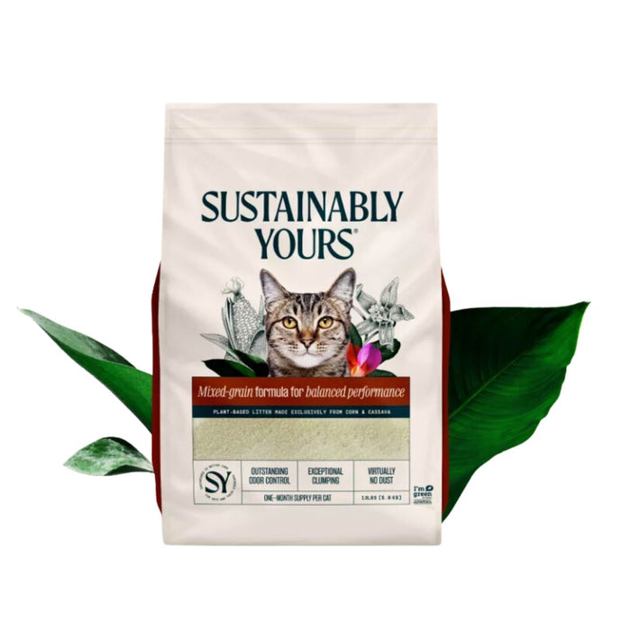 Sustainably Yours Plant Based Cat Litter 26lb (Mixed Grain)