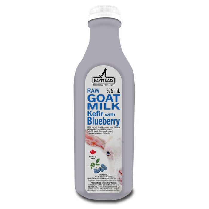 Raw Goat Milk Kefir with Blueberries