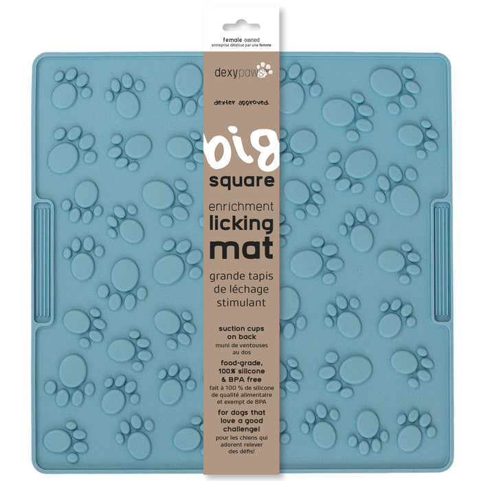 Large Paw Print Enrichment Licking Mat (Sky Blue)