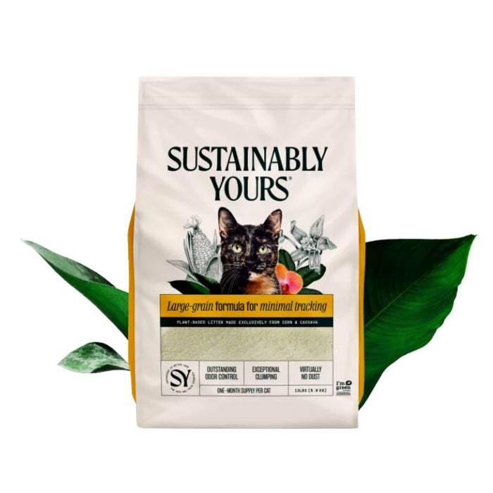 Sustainably Yours Plant Based Cat Litter 13lbs (Large Grain)