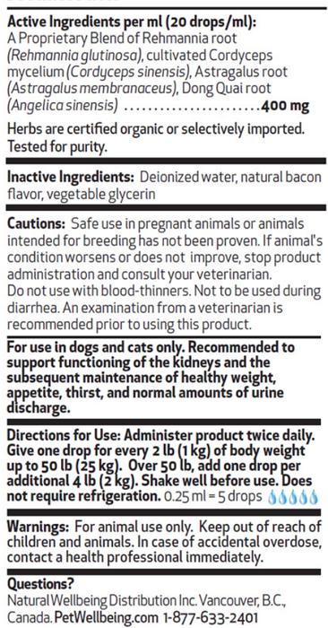 Kidney Gold: Herbal Tincture for Dogs & Cats