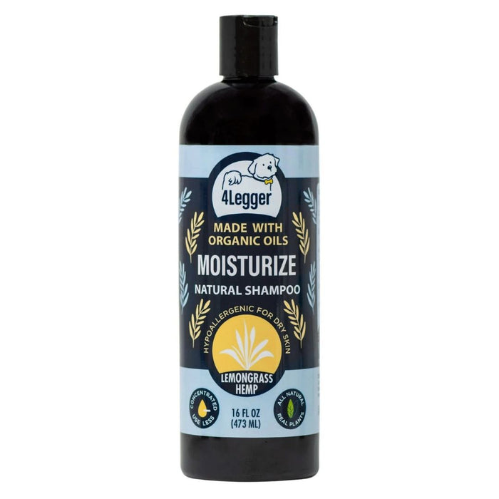Moisturize - Certified Organic Dog Shampoo - Hemp and Lemongrass (2 sizes)