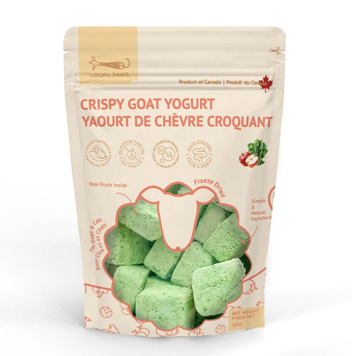 Loopy Paws – Crispy Goat Yogurt Chunk (Veggie Mix & Apple)