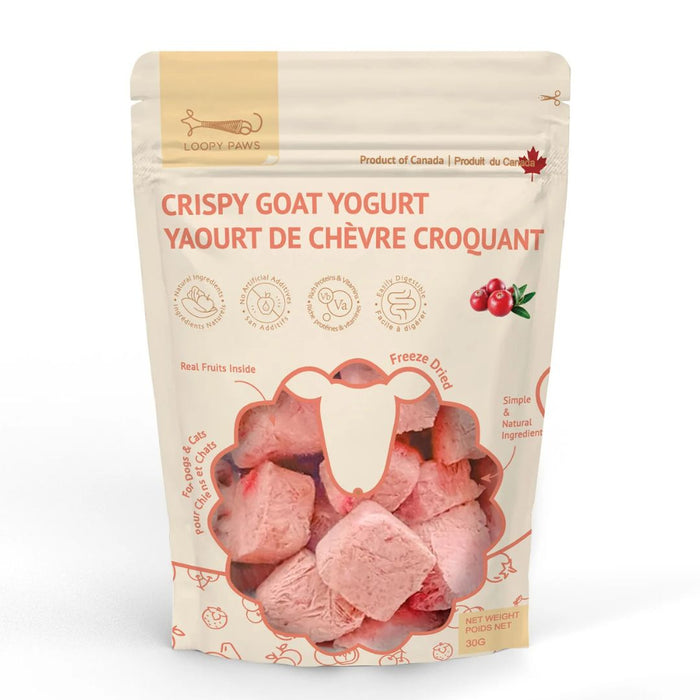 Loopy Paws – Crispy Goat Yogurt Chunk (Cranberry)