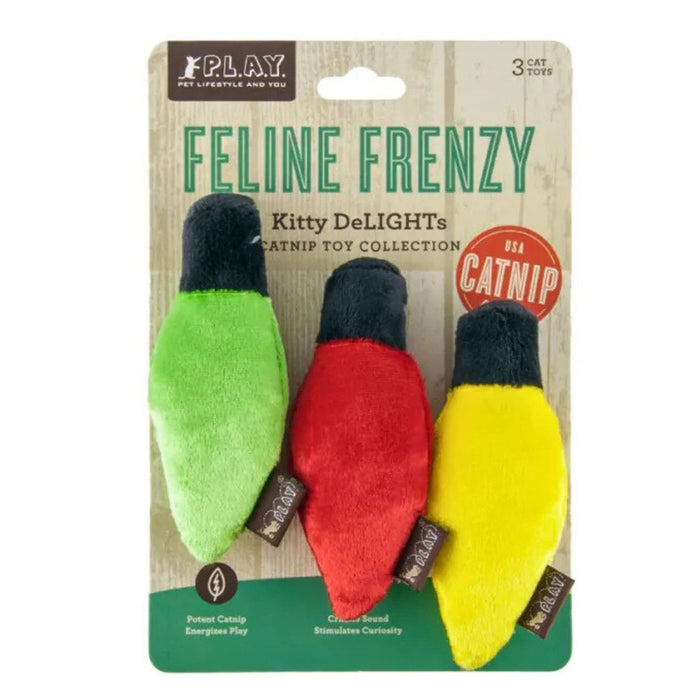Feline Frenzy Plush Catnip – Kitty Rainbow DeLights
