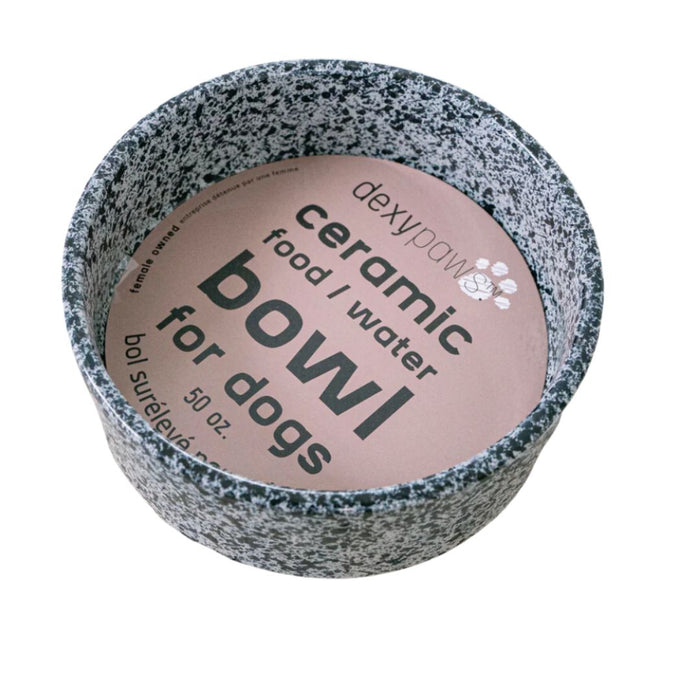 Ceramic Dog Bowl (Salt & Pepper)