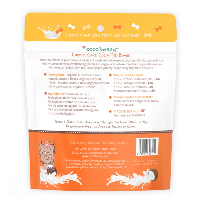 Cocotherapy Carrot Cake Biscuit - Organic Coconut Treat for dogs