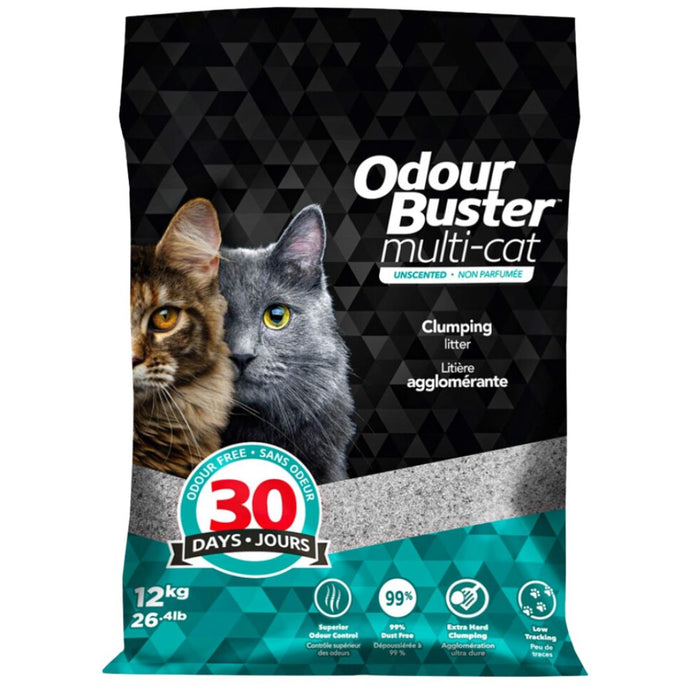 Odour Buster Multi-Cat Litter (Intersand) 12 kg bag