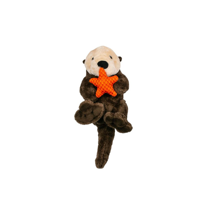 Plush Otter with Squeaker & Rope