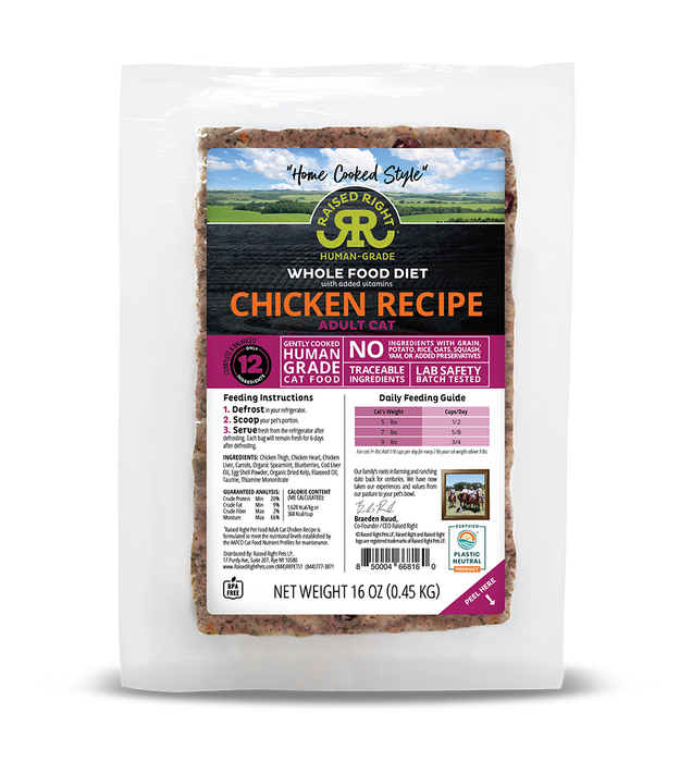 Gently Cooked Chicken Recipe for Cats (Original Formula)
