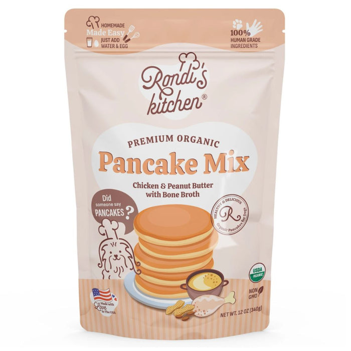 Rondi's Organic Pancake Mix: Chicken & Peanut Butter w/ Bone Broth