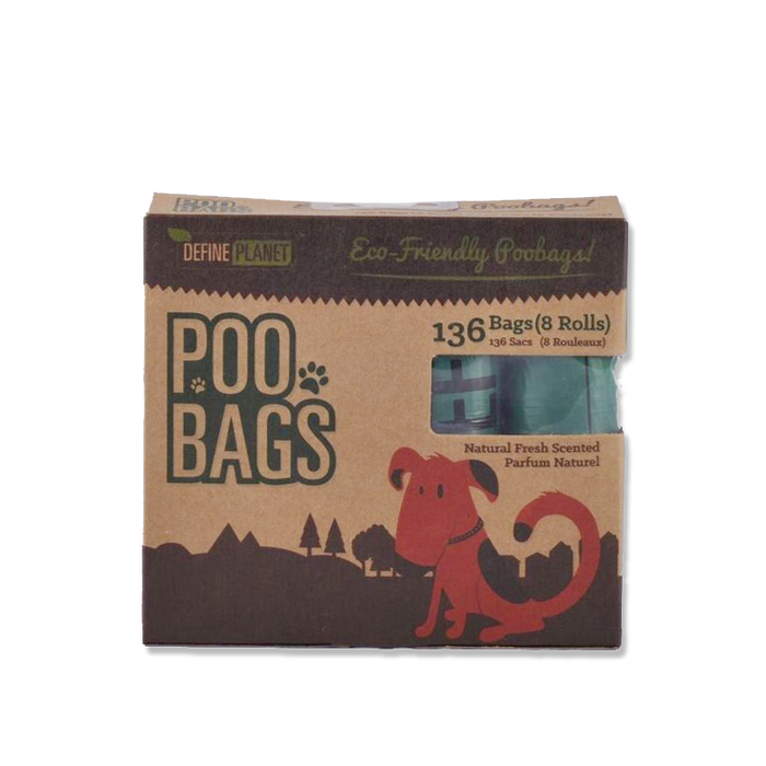 Poo Bags - 8 Rolls (136 bags)