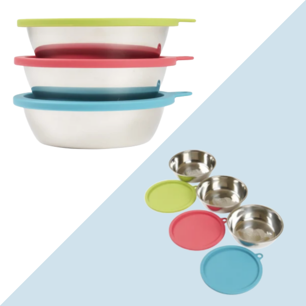 Messy Mutts Messy Mutts Dog Bowl & Lid 3 Pack, 6 CUP