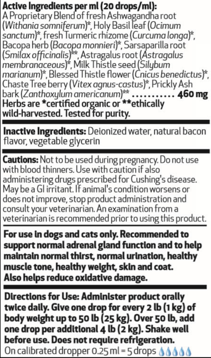 Adrenal Gold: Herbal Tincture for Dogs with Cushing's