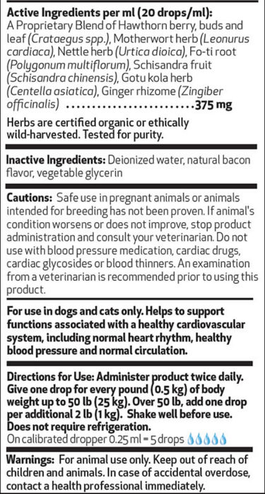 Young at Heart Herbal Tincture for dogs with Heart Disease