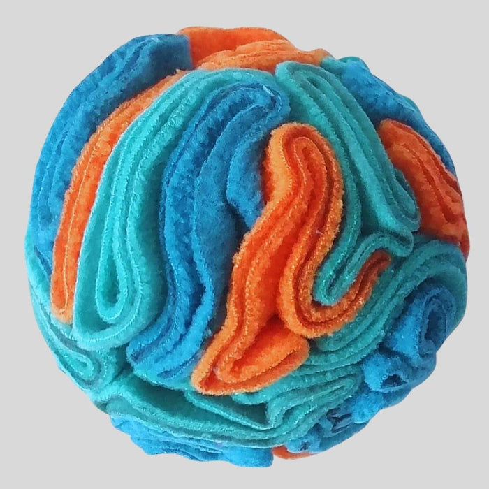 FouFou Dog Snuffle Ball (Blue & Orange)